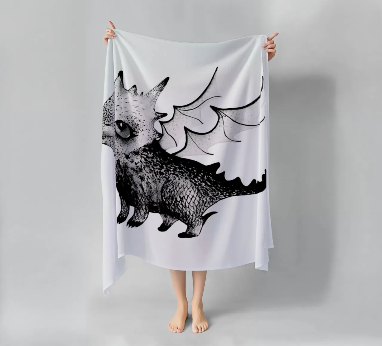 Dragon beach towel by Tvinkla