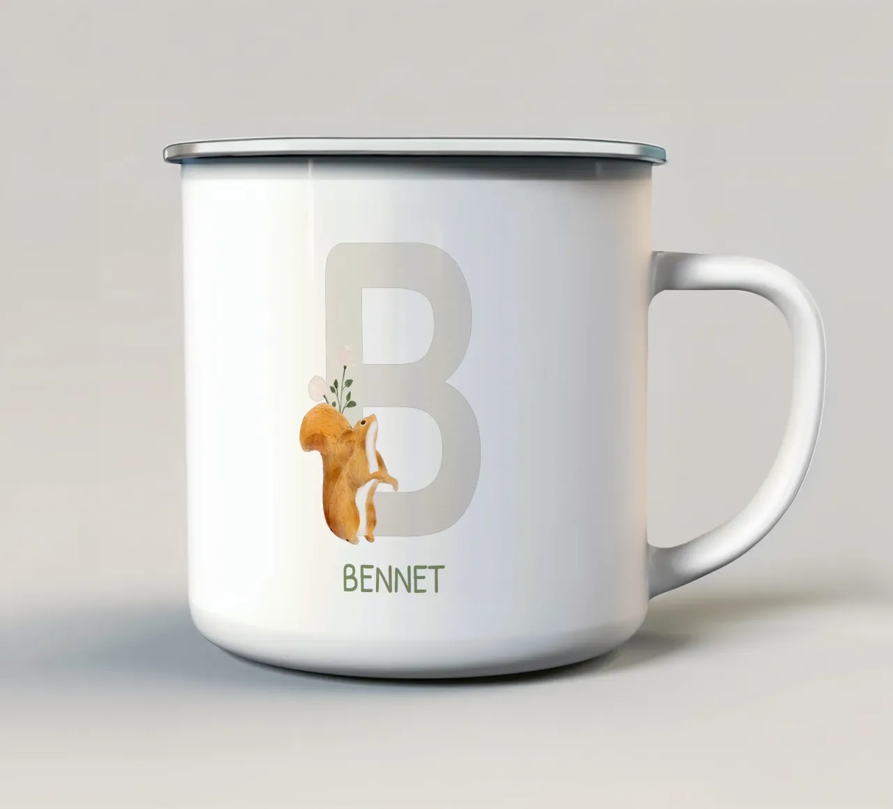 Zartes Alphabet mit Tieren tazza in smalto da Ohkimiko