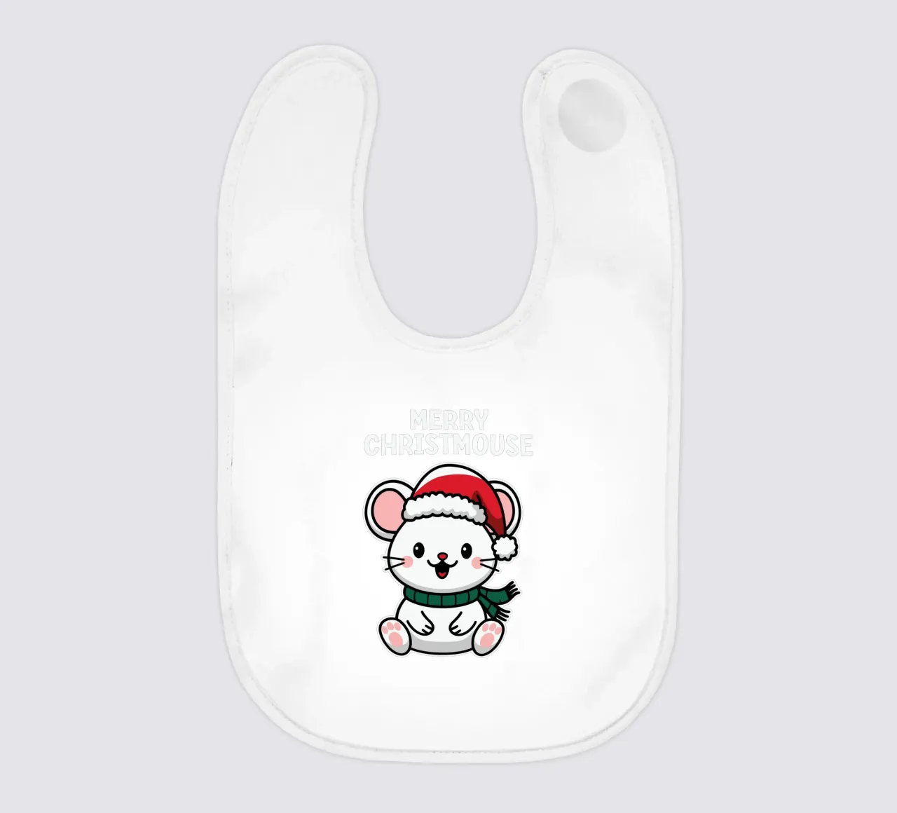 Merry Christmouse baby bib by edsonramosart