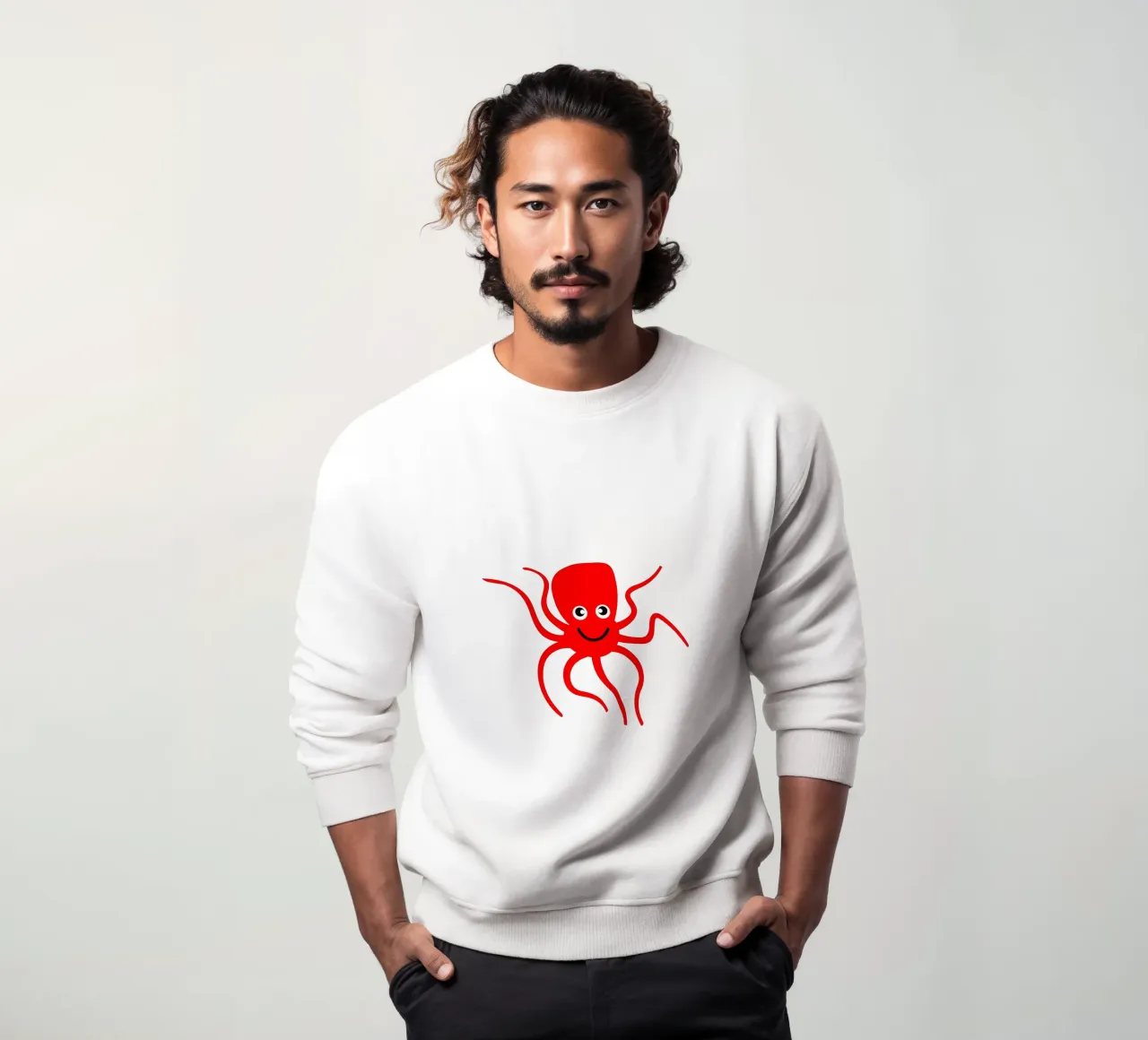 Cute red octopus felpa da happieeagle