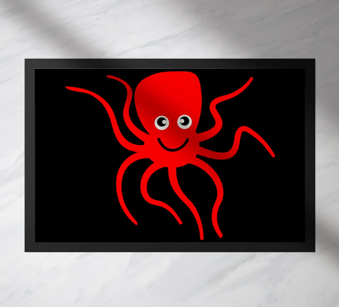 Cute red octopus deurmat van happieeagle