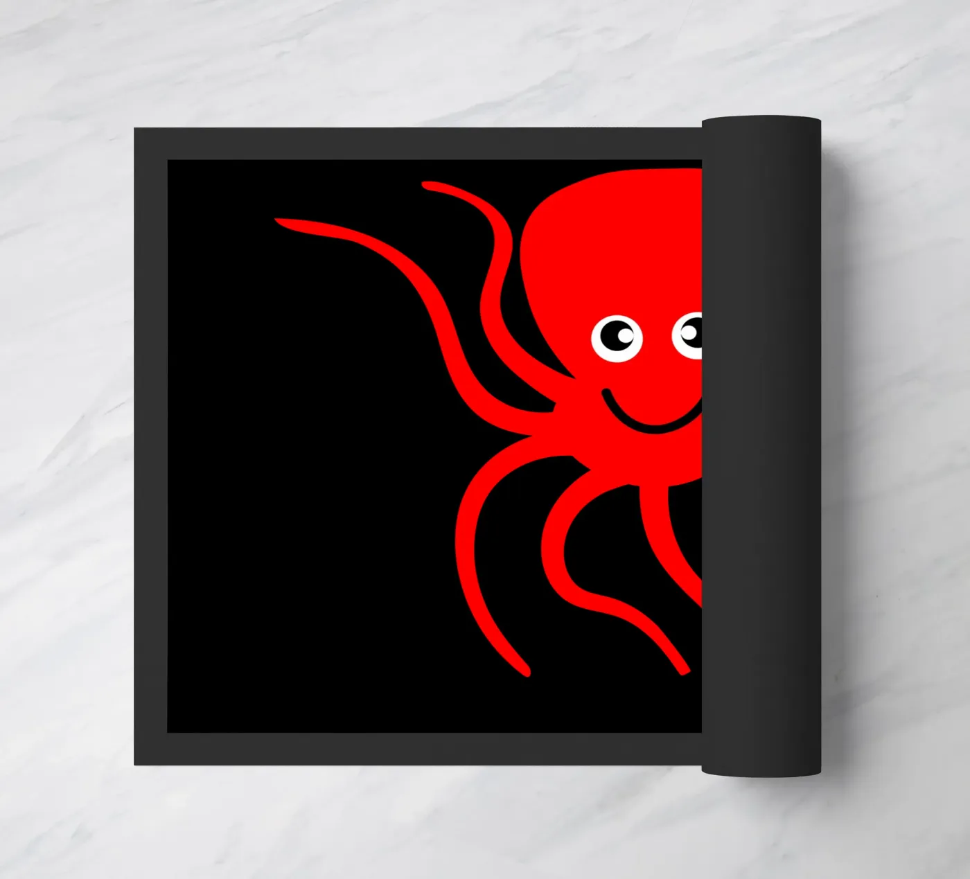 Cute red octopus deurmat van happieeagle