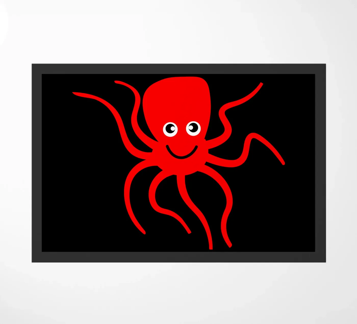 Cute red octopus deurmat van happieeagle