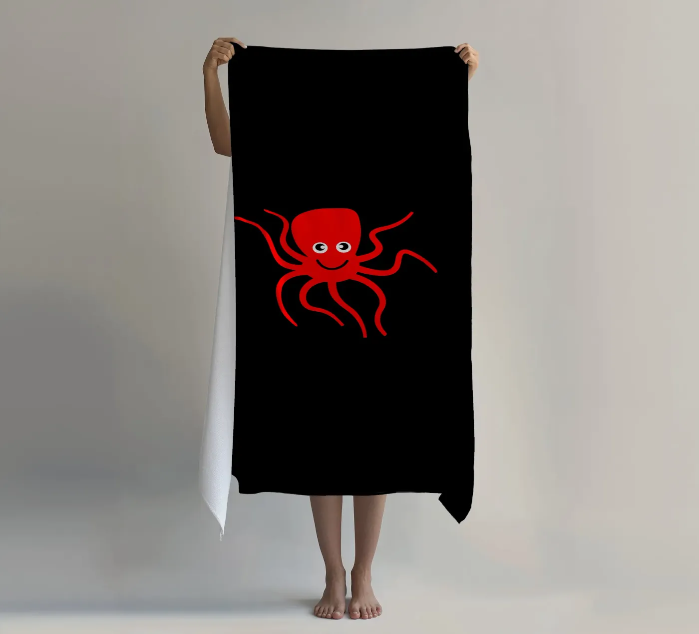 Cute red octopus telo mare da happieeagle