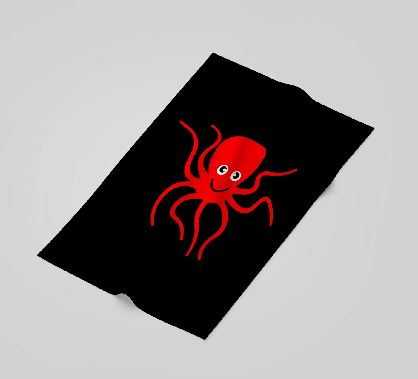 Cute red octopus telo mare da happieeagle