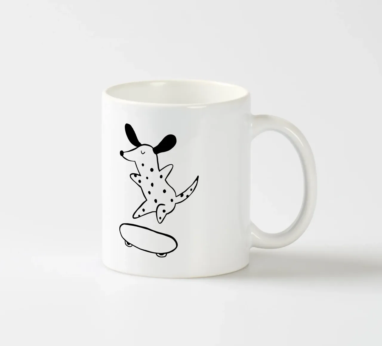 Skateboarding Dog tazza in ceramica da AleksandraAnna