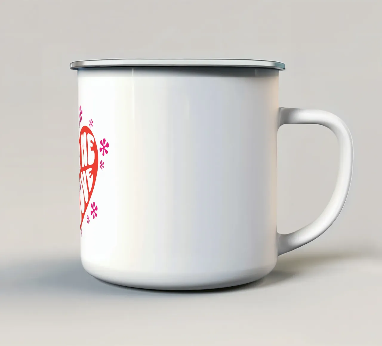 L'amore non si compra tazza in smalto da Gunawan Rb
