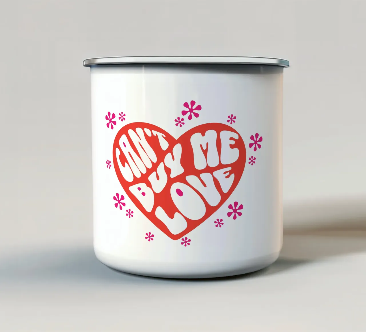 L'amore non si compra tazza in smalto da Gunawan Rb