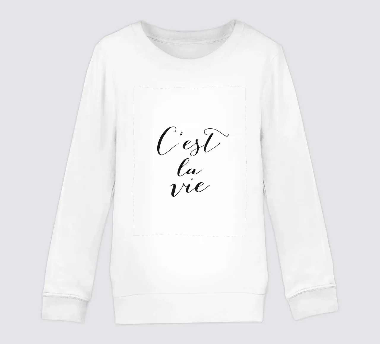 C'est la Vie - Elegante design tipografico felpa bambino da Whole©