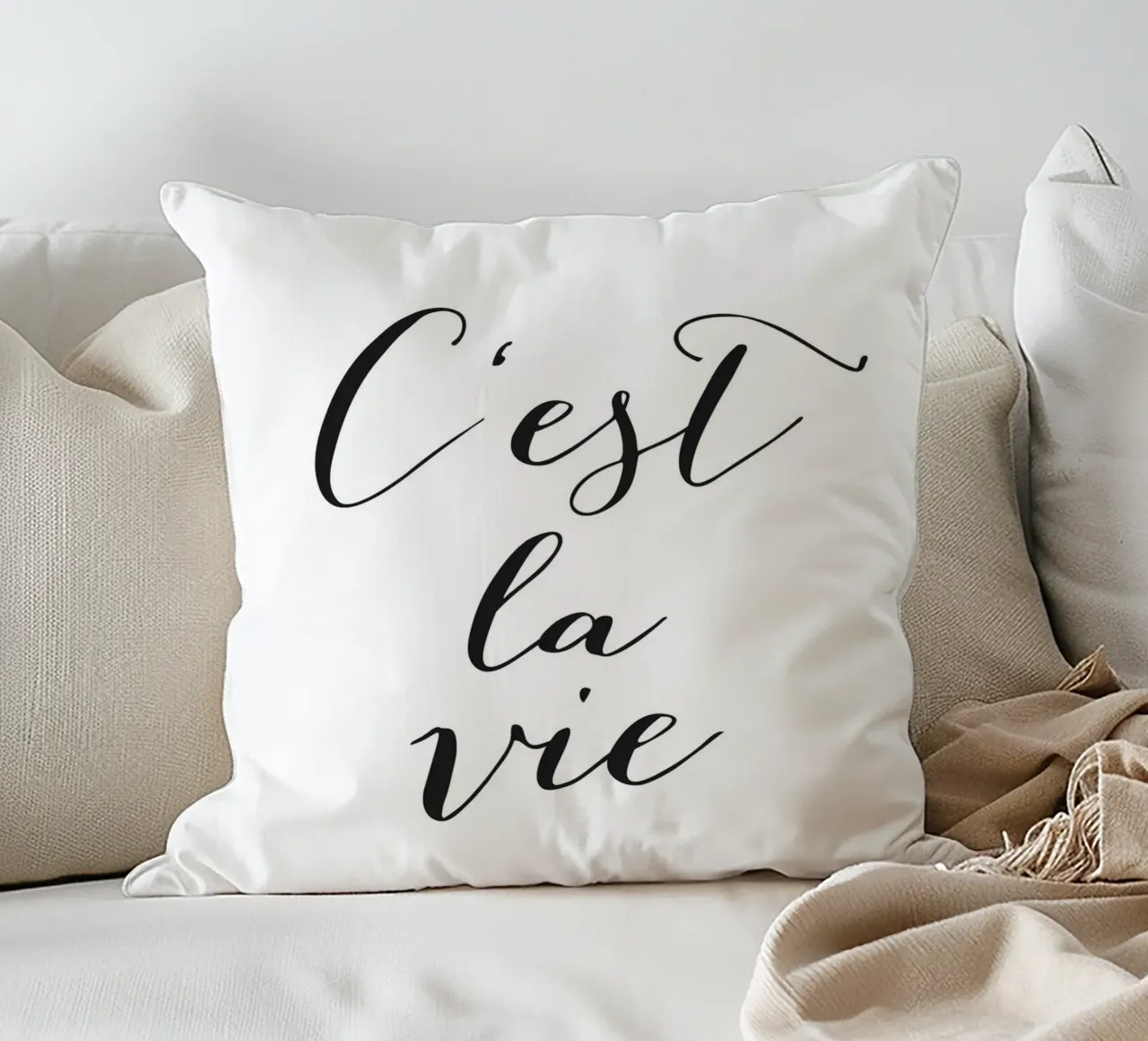C'est la Vie - Elegante design tipografico cuscino da Whole©