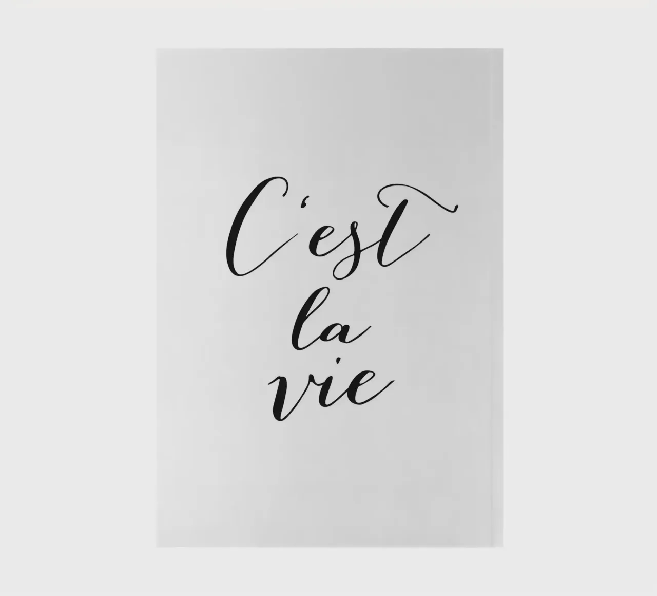C'est la Vie - Elegant typography design notebook by Whole©