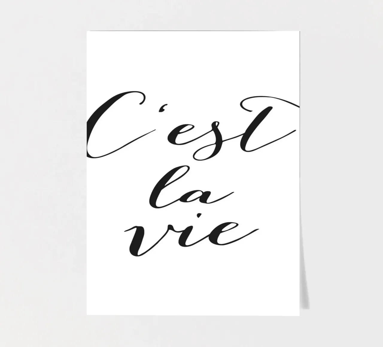 C'est la Vie - Elegante design tipografico foglio adesivo da Whole©