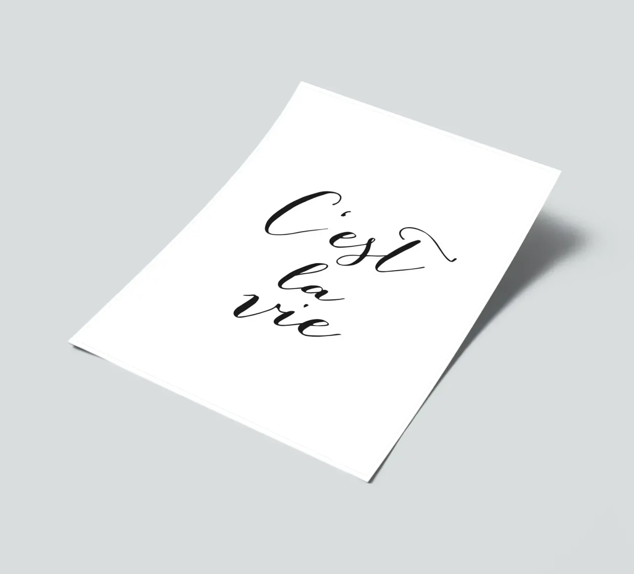C'est la Vie - Elegante design tipografico foglio adesivo da Whole©