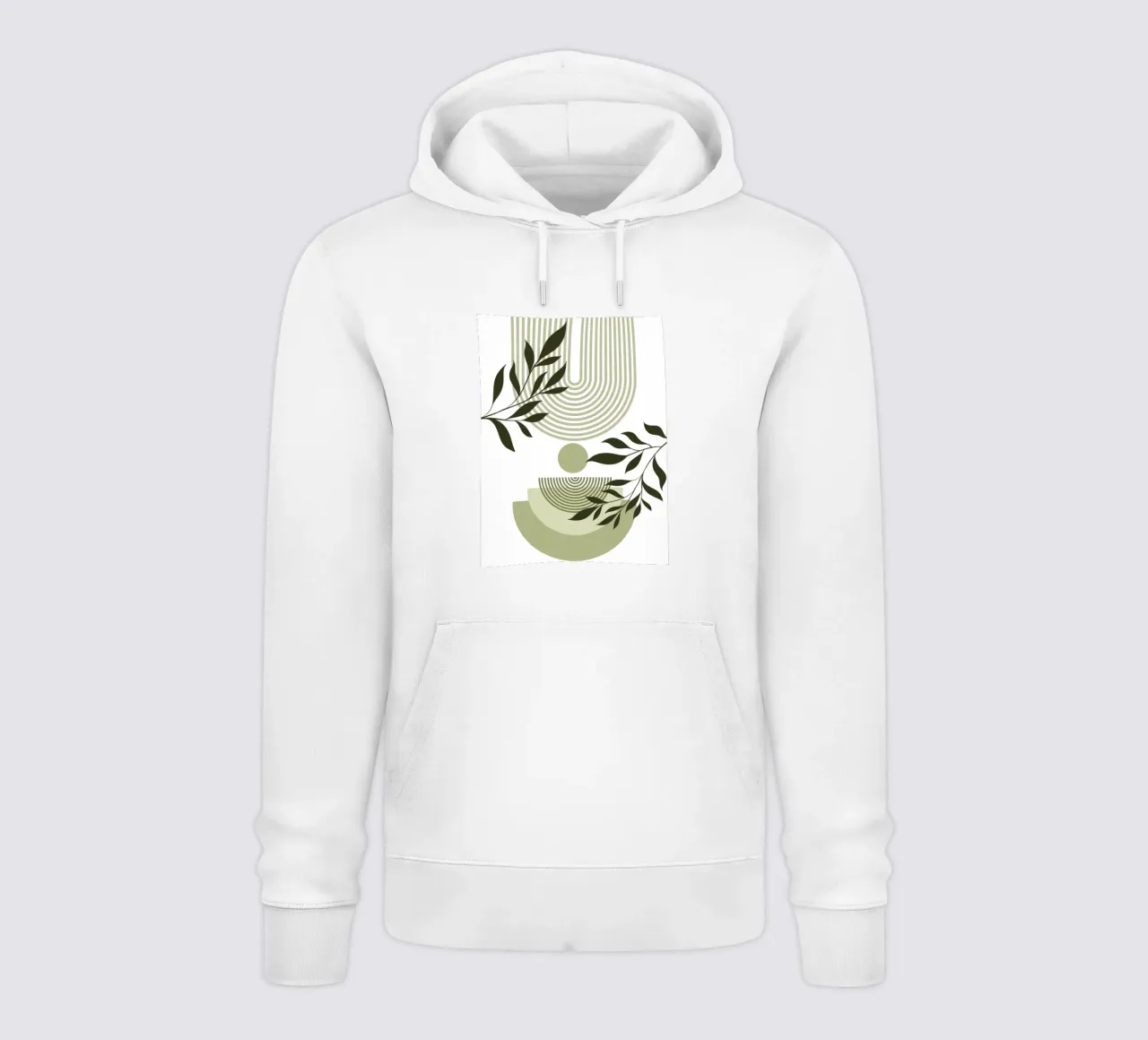 Geometric and natural elements felpa con cappuccio da LisaArtes