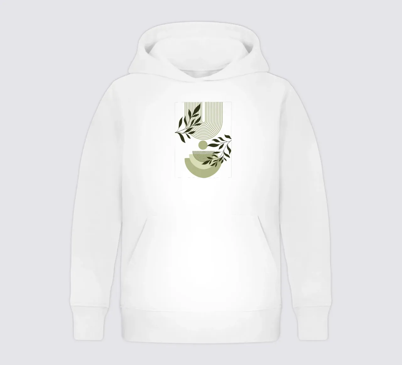 Geometric and natural elements felpa bambino con cappuccio da LisaArtes