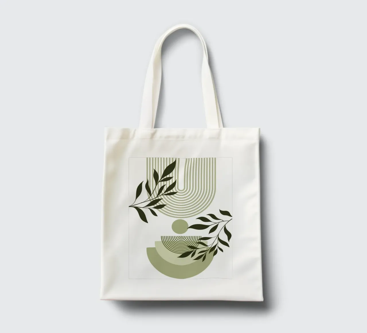 Geometric and natural elements borsa in juta da LisaArtes