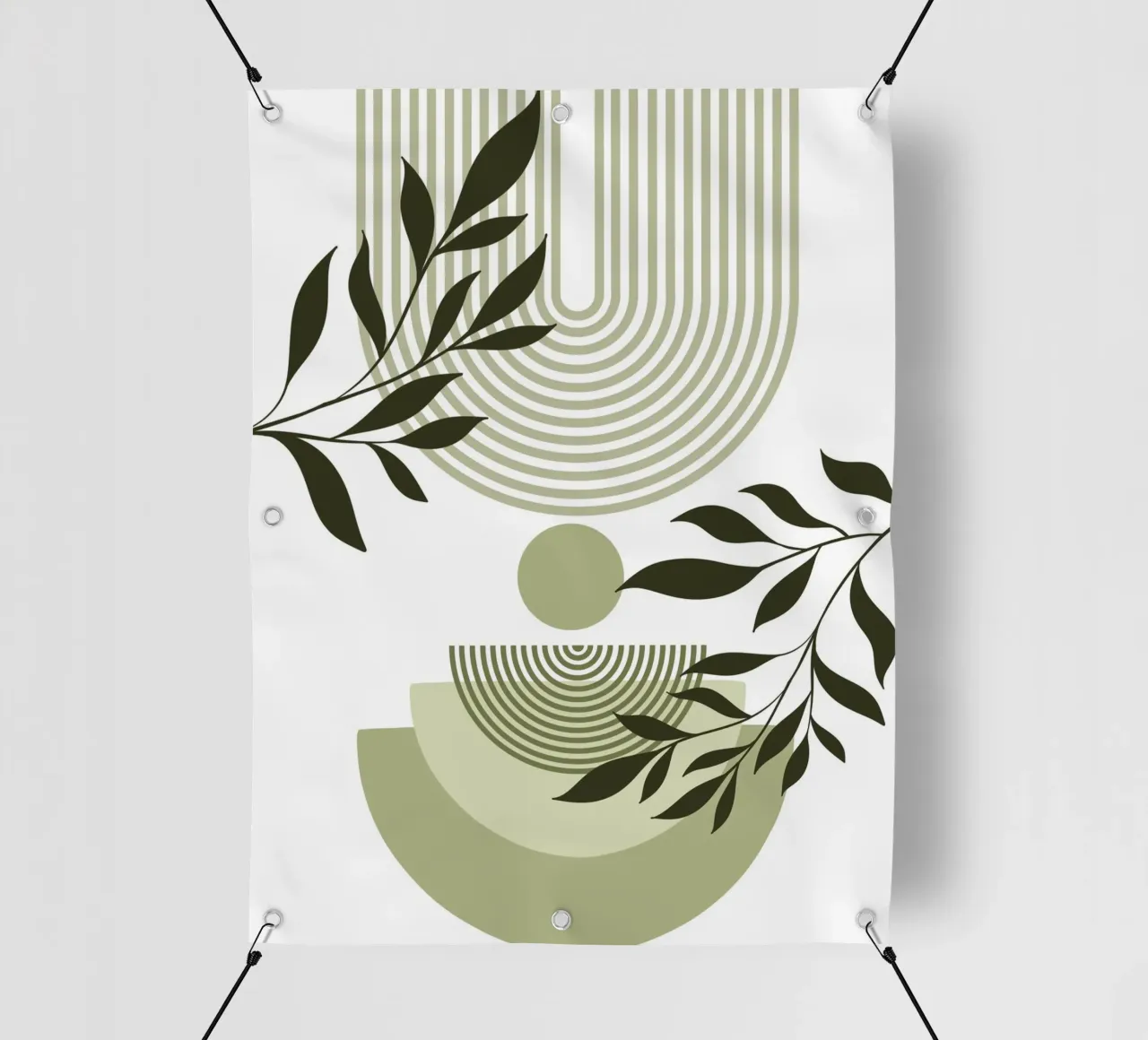 Geometric and natural elements telo in pvc da LisaArtes