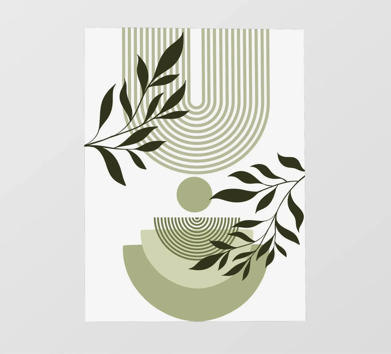 Geometric and natural elements telo in pvc da LisaArtes