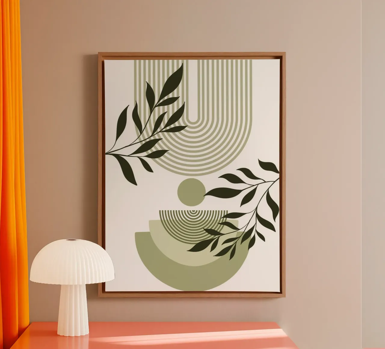Geometric and natural elements tela da LisaArtes