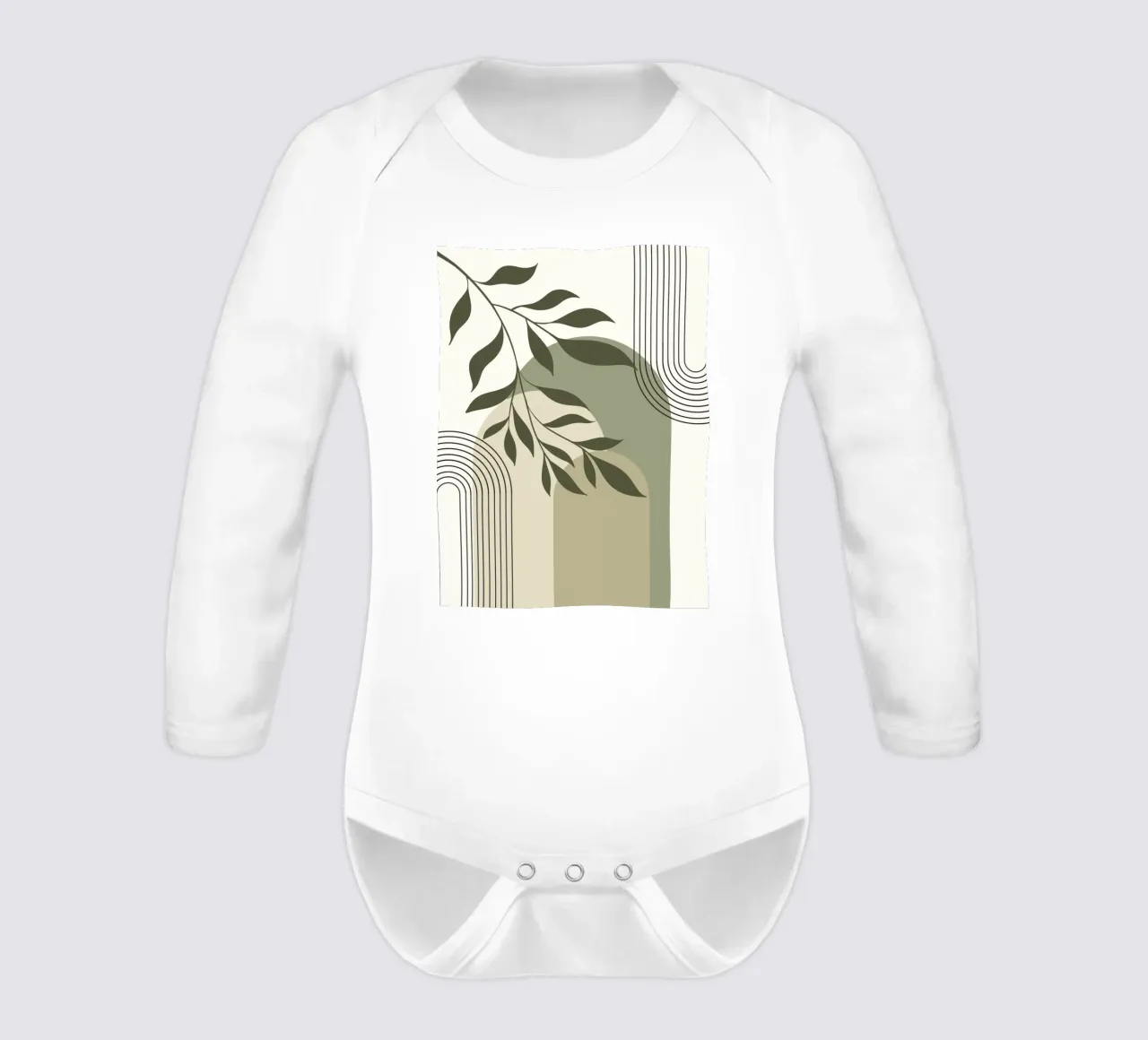 Harmonious blend of nature and abstract design. body neonato maniche lunghe da LisaArtes
