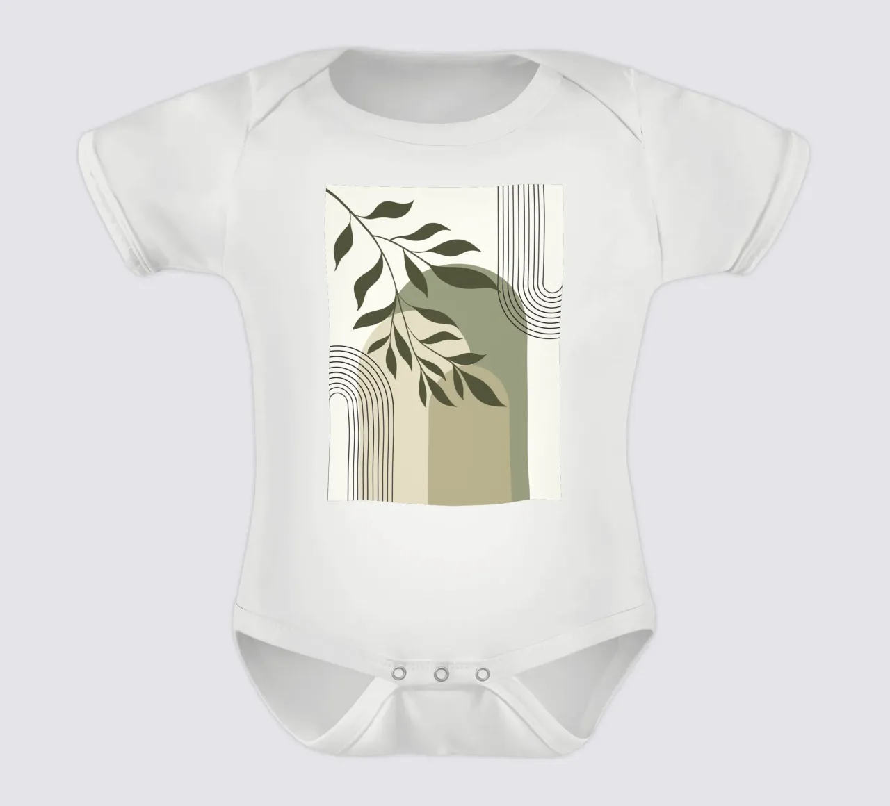 Harmonious blend of nature and abstract design. body neonato maniche corte da LisaArtes