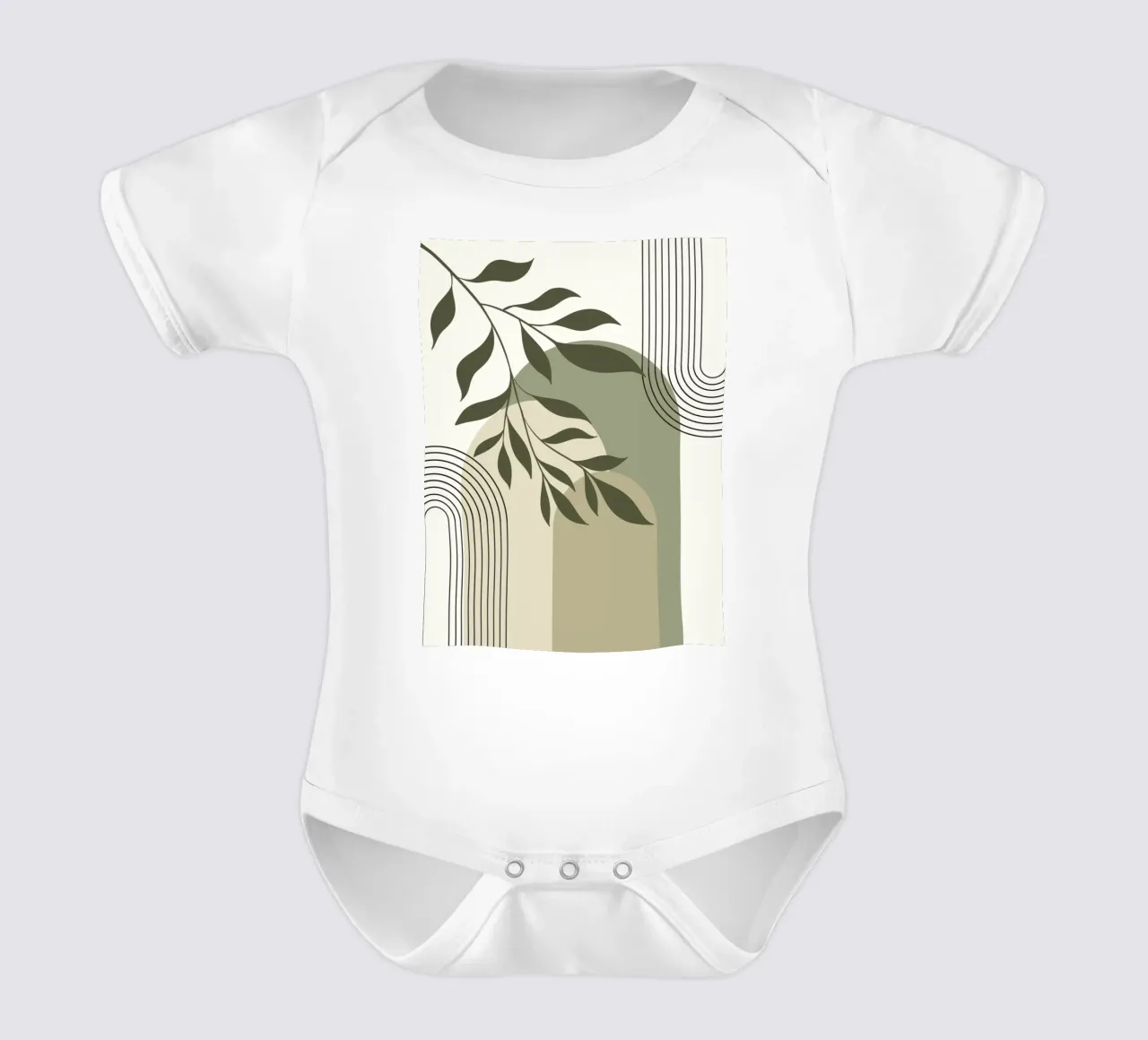 Harmonious blend of nature and abstract design. body neonato maniche corte da LisaArtes