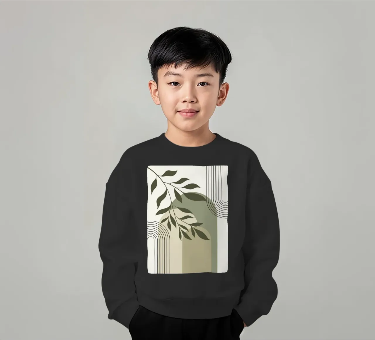 Harmonious blend of nature and abstract design. felpa bambino da LisaArtes