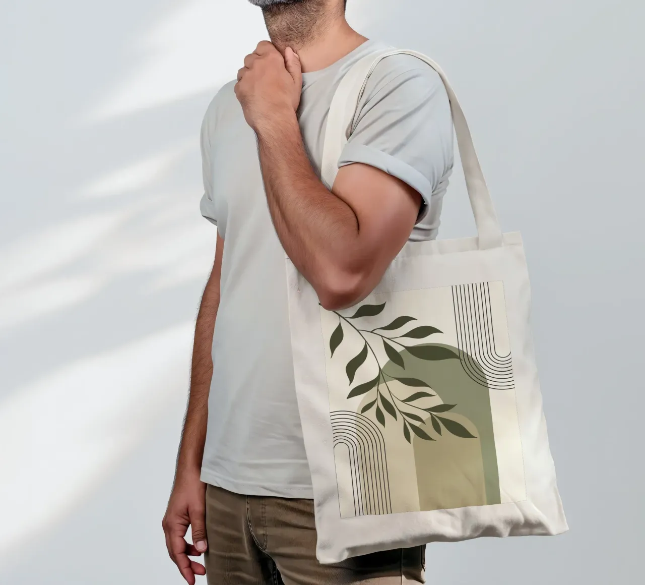 Harmonious blend of nature and abstract design. borsa in juta da LisaArtes