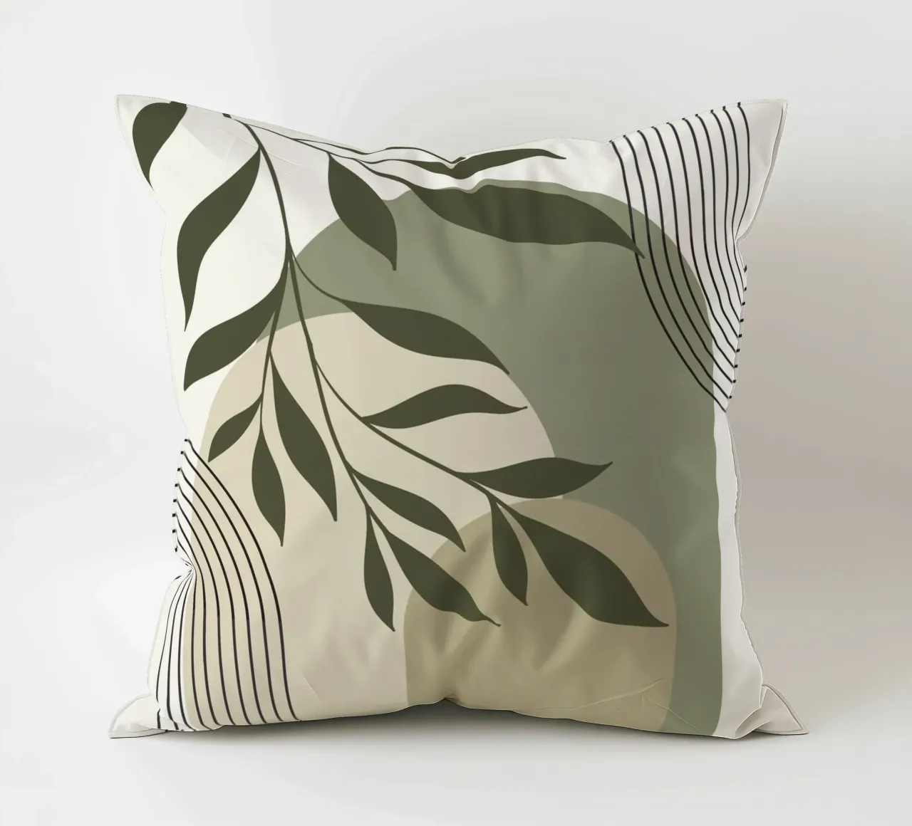 Harmonious blend of nature and abstract design. cuscino da LisaArtes