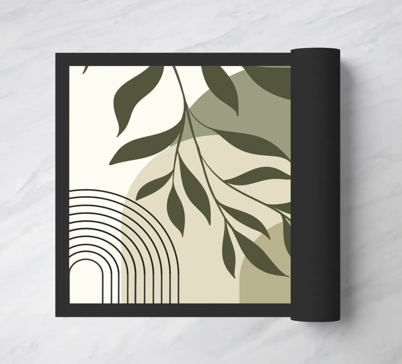 Harmonious blend of nature and abstract design. deurmat van LisaArtes