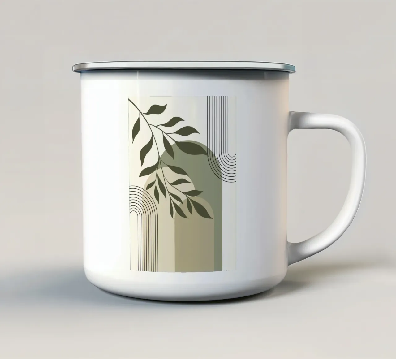 Harmonious blend of nature and abstract design. Emaille Tasse von LisaArtes