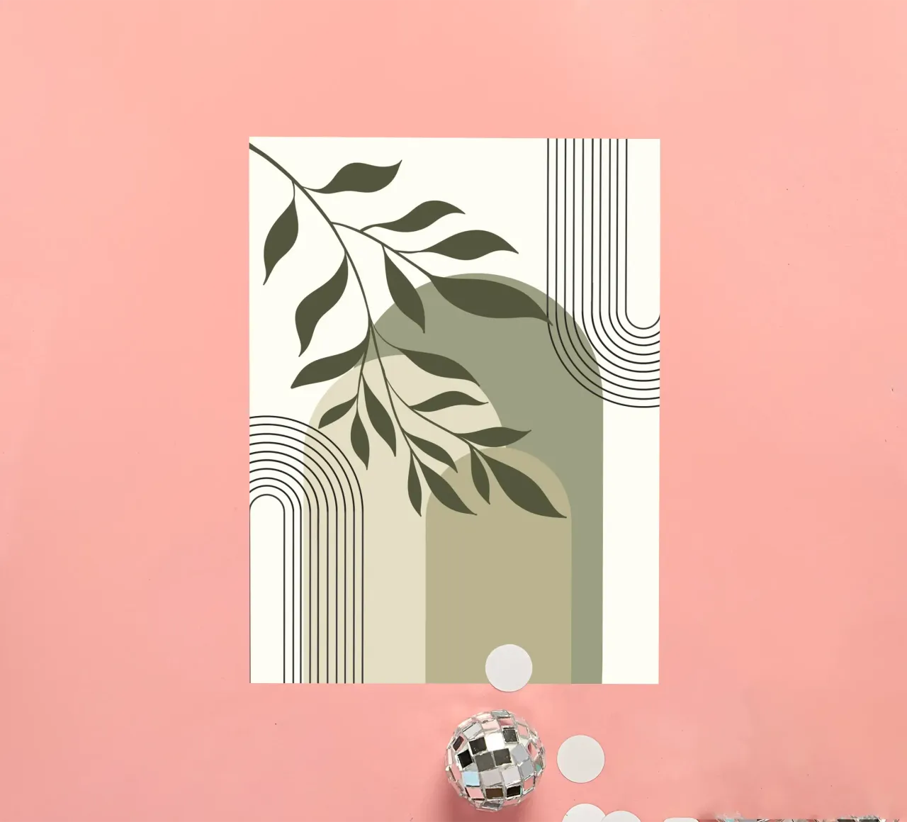 Harmonious blend of nature and abstract design. sticker van LisaArtes
