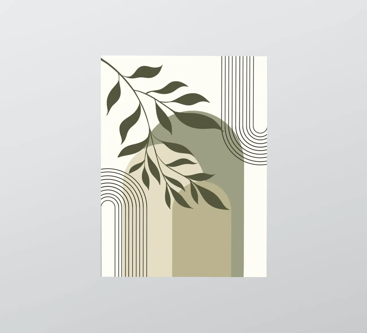 Harmonious blend of nature and abstract design. sticker van LisaArtes