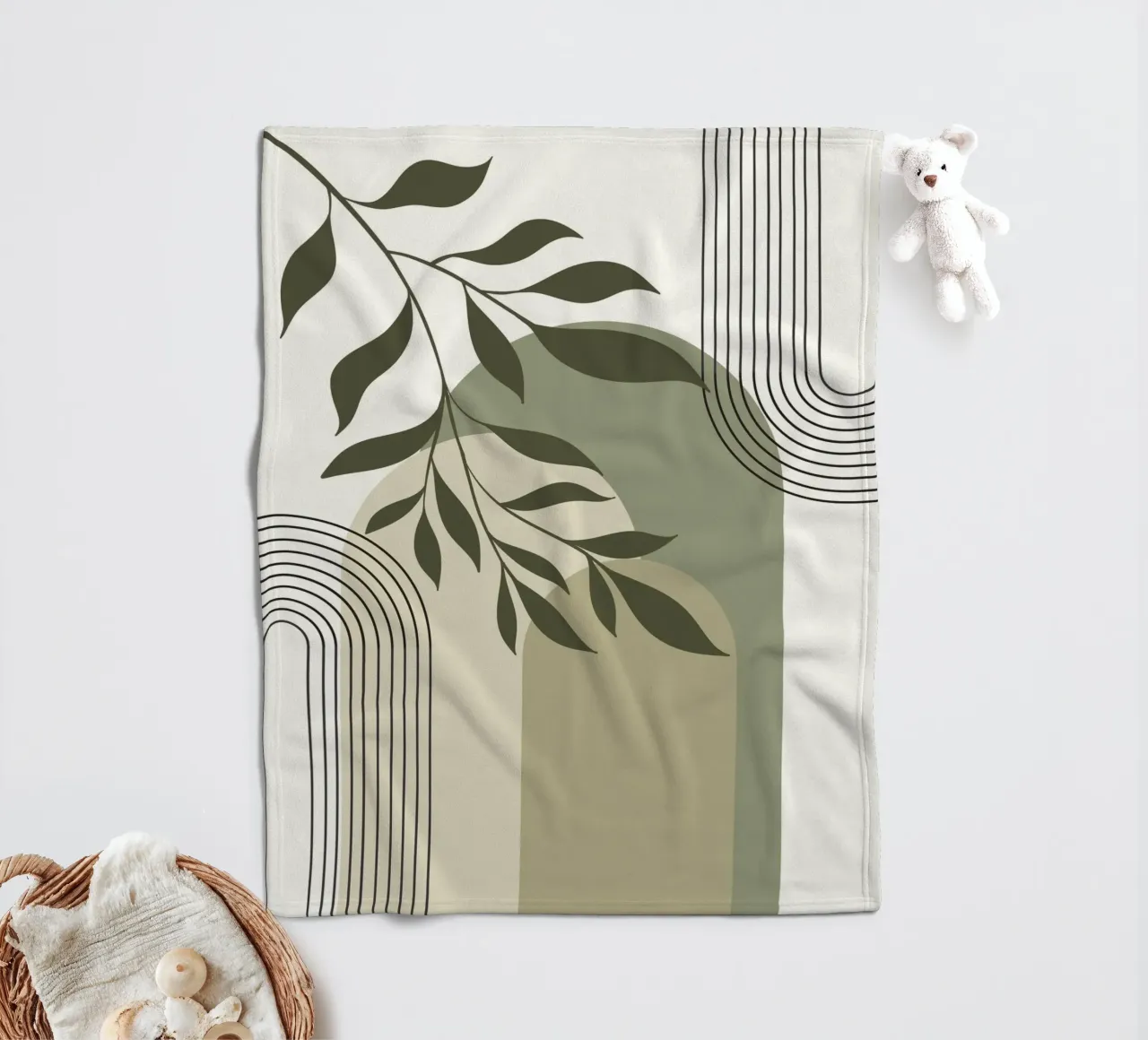 Harmonious blend of nature and abstract design. coperta in pile da LisaArtes