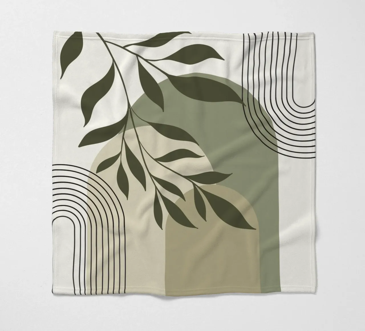 Harmonious blend of nature and abstract design. fleece blanket by LisaArtes
