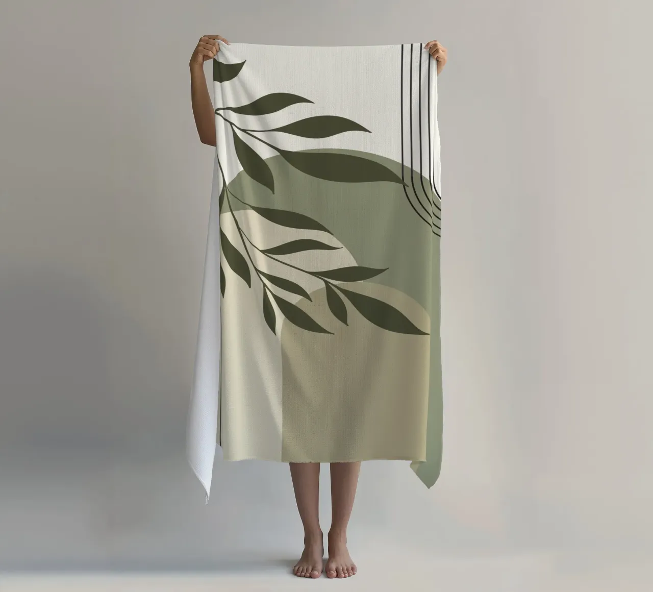 Harmonious blend of nature and abstract design. Strandtuch von LisaArtes