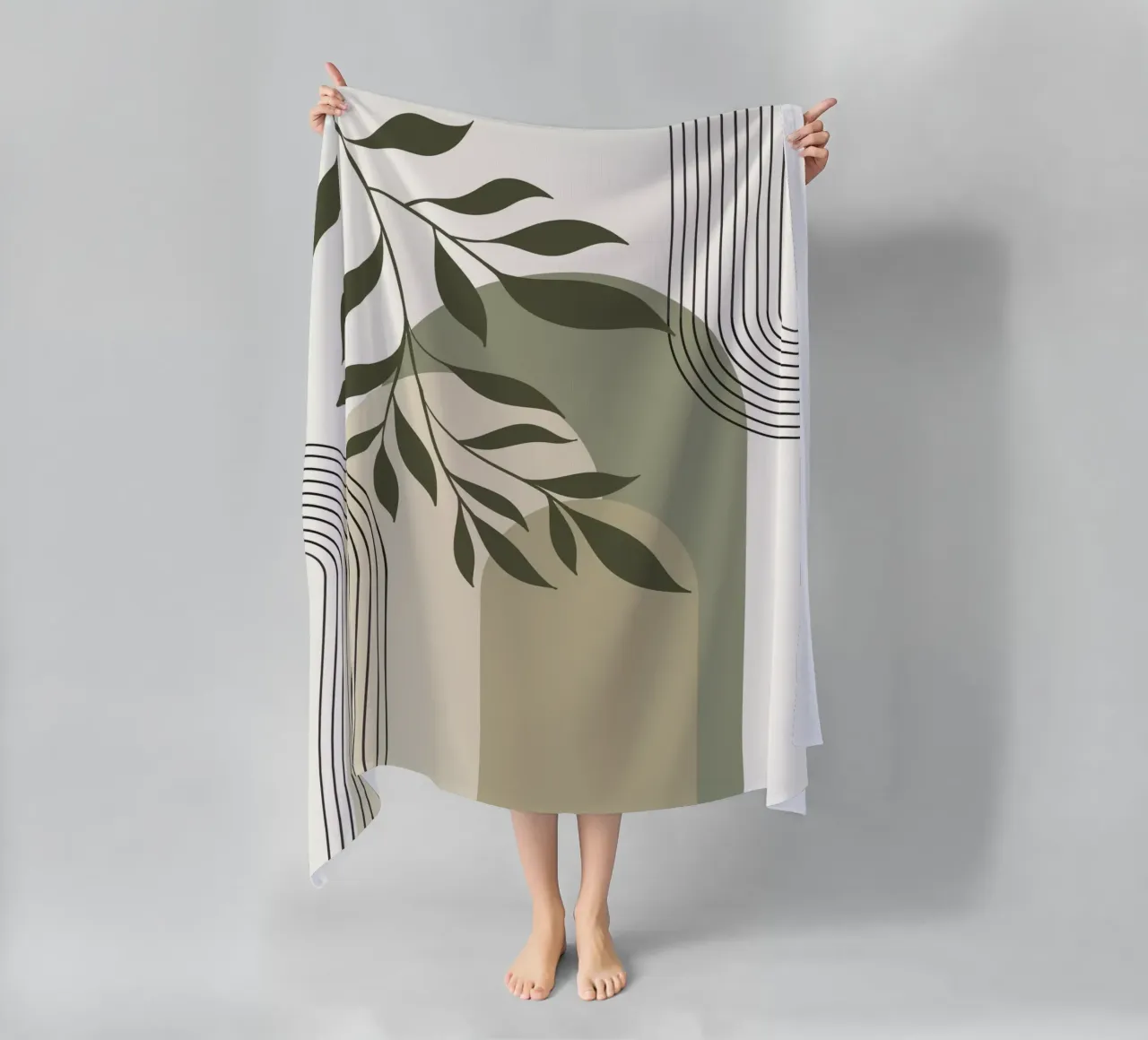Harmonious blend of nature and abstract design. telo mare da LisaArtes