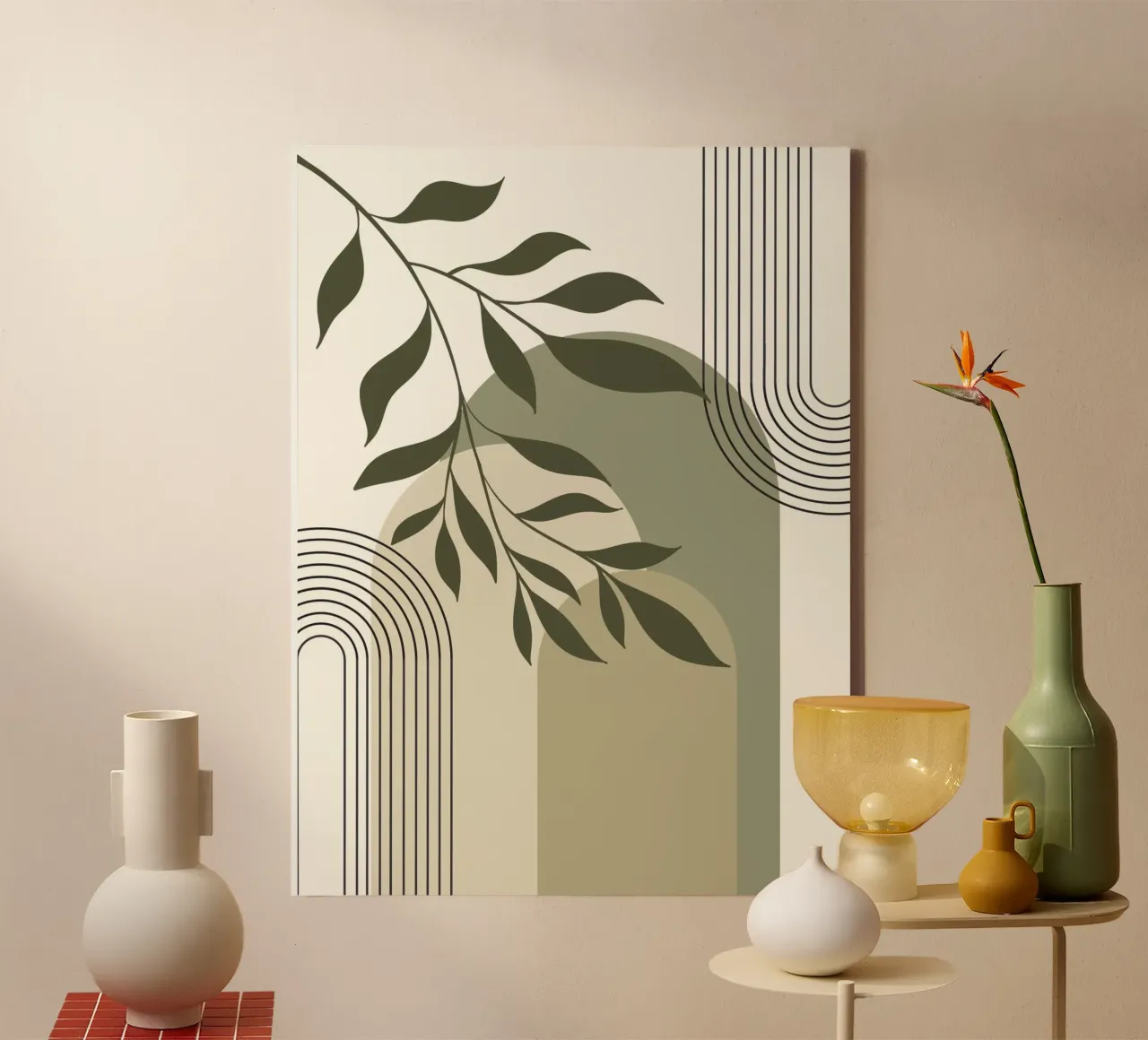 Harmonious blend of nature and abstract design. tela da LisaArtes