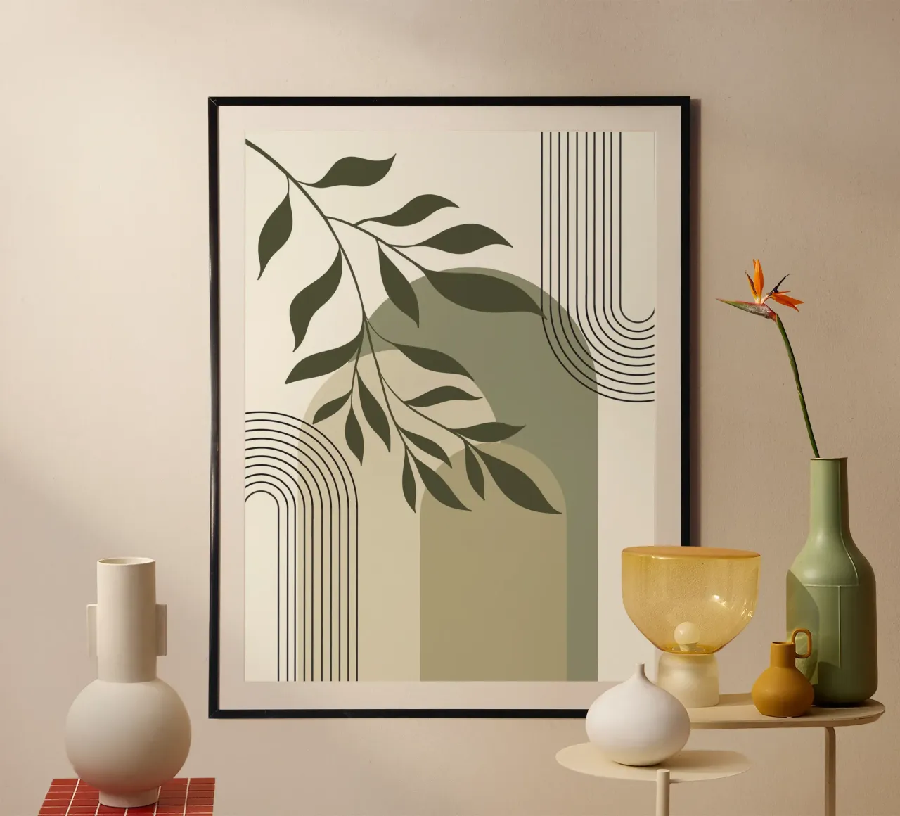 Harmonious blend of nature and abstract design. hahnemühle van LisaArtes