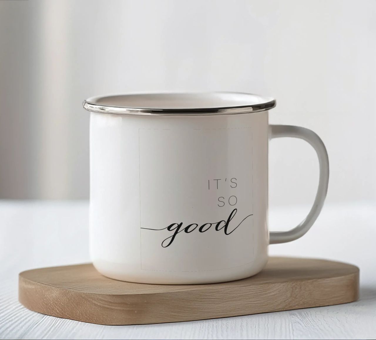 It's So Good - Citazione tipografica moderna tazza in smalto da Whole©