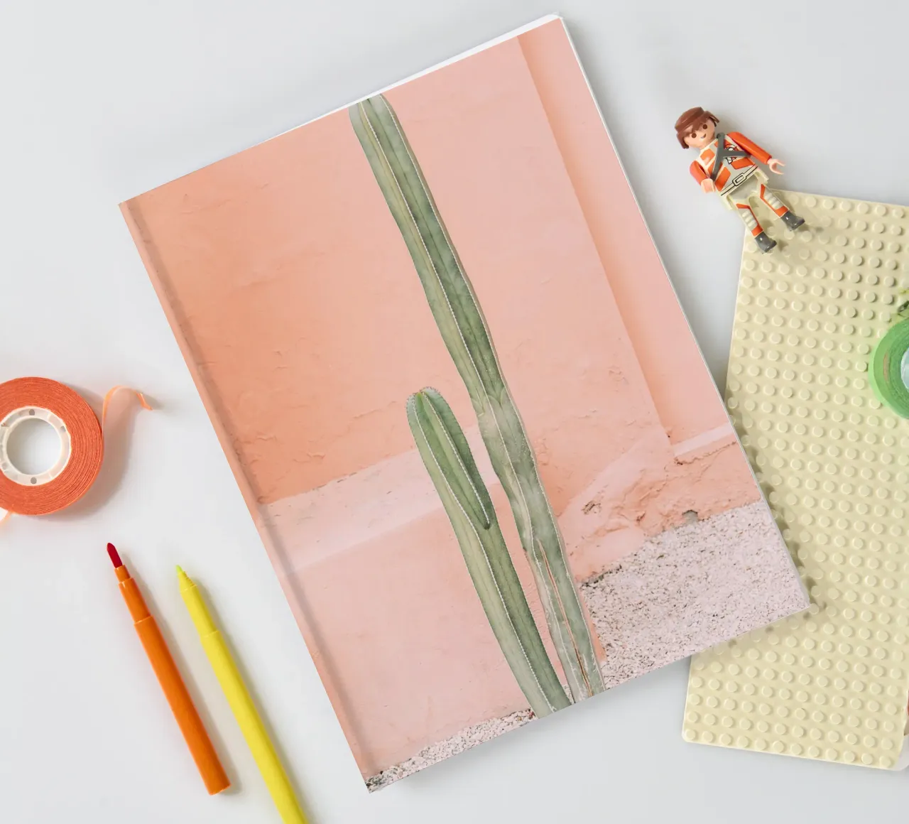 Cactus on Orange notebook by patiphotography