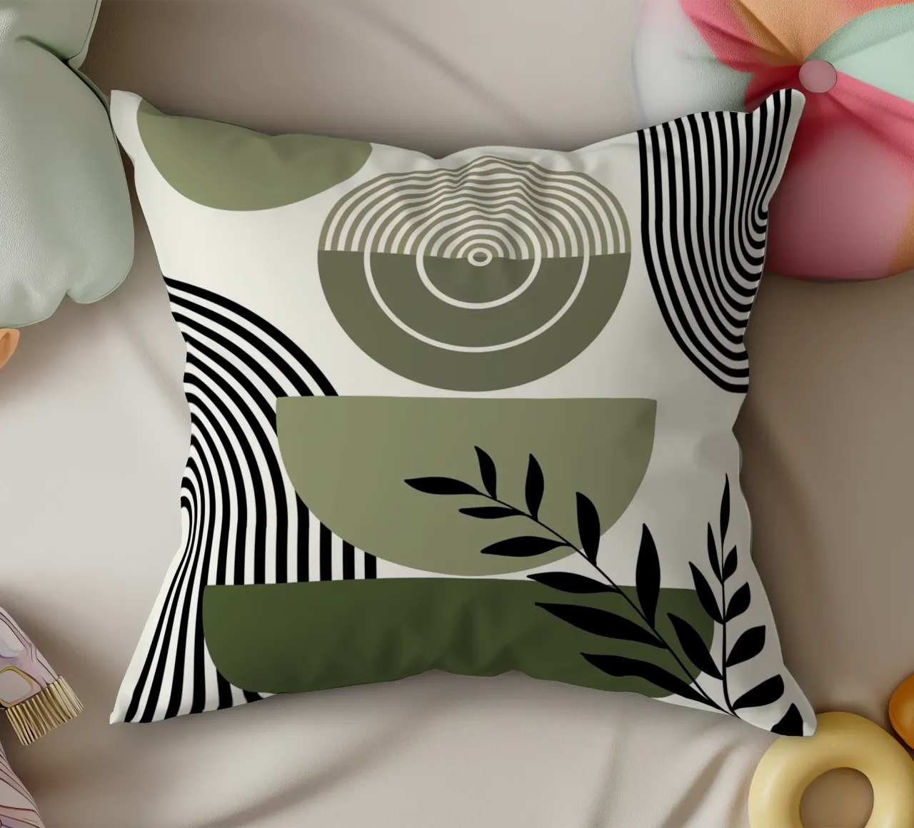 Circles and branch cuscino da LisaArtes