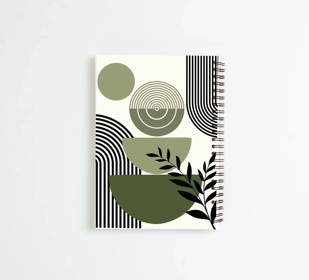 Circles and branch spiral notebook by LisaArtes