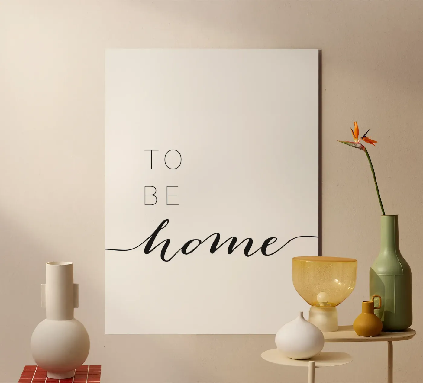 To Be Home - Stylish typography quote Forex-Platte von Whole©
