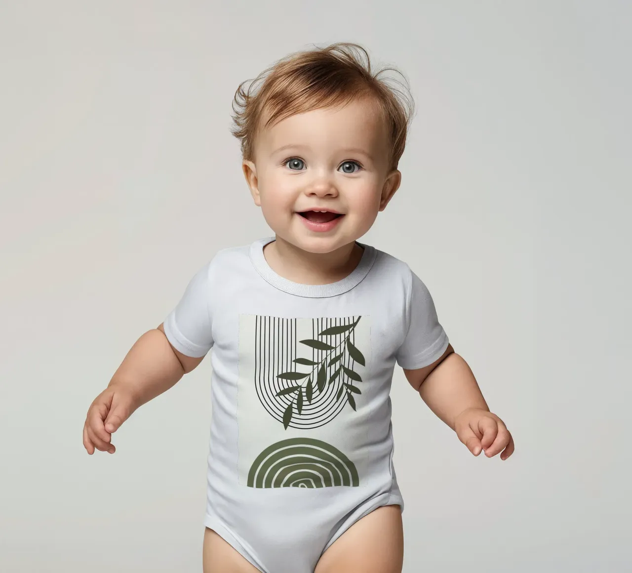 Bow and olive branch body neonato maniche corte da LisaArtes