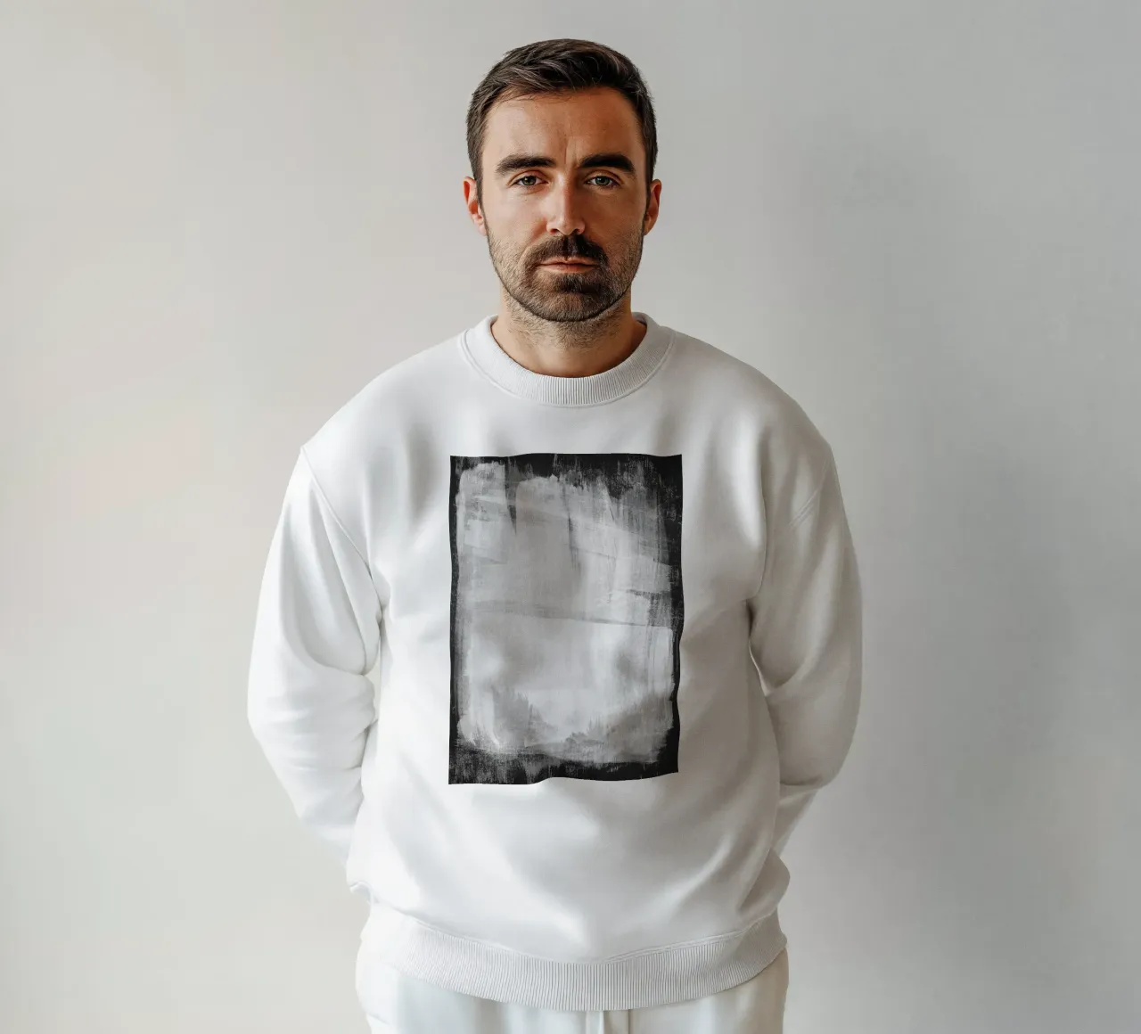 Minimale astratto in bianco e nero 10 felpa da amini54