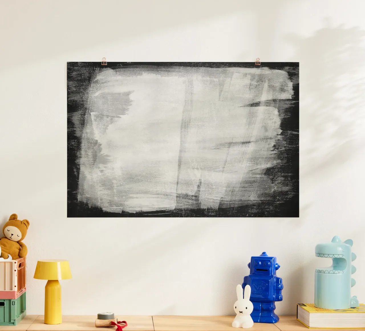 Minimal Abstrakt Schwarz und Weiß 10 Poster von amini54