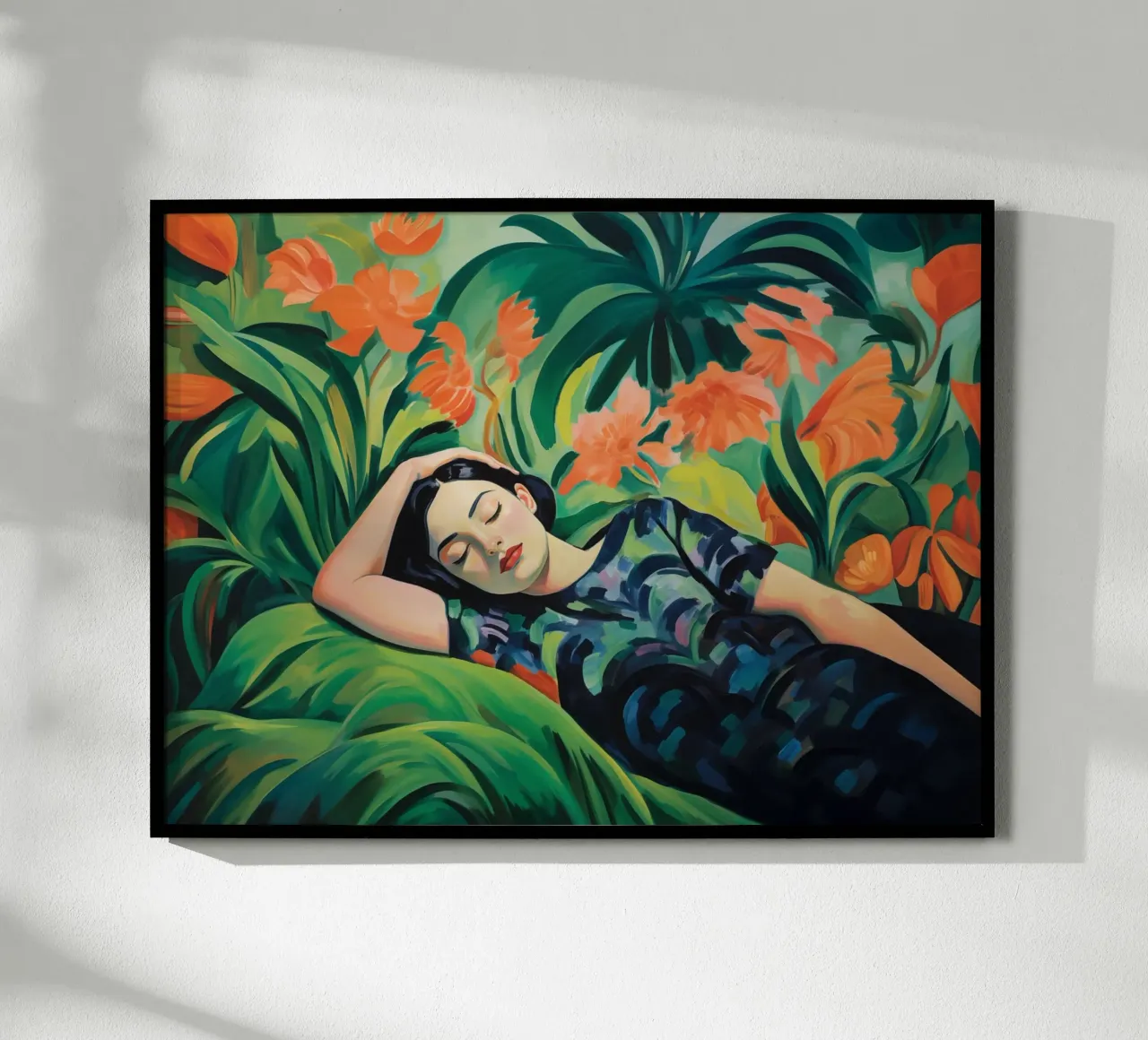 Sogno tropicale in una tranquillità paradisiaca | Pittura poster con telaio in plastica da Autofocus