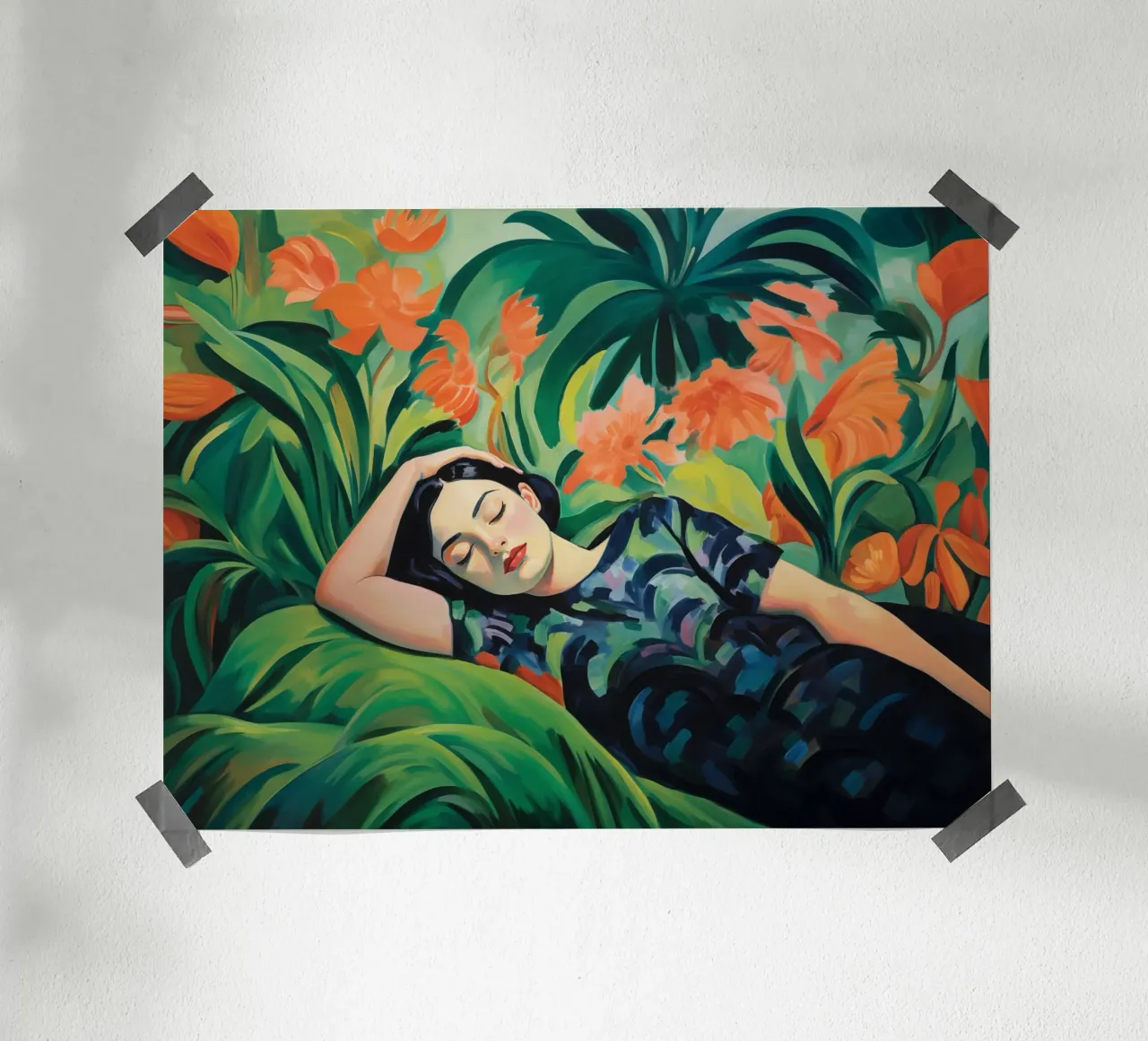 Sogno tropicale in una tranquillità paradisiaca | Pittura poster con telaio in plastica da Autofocus