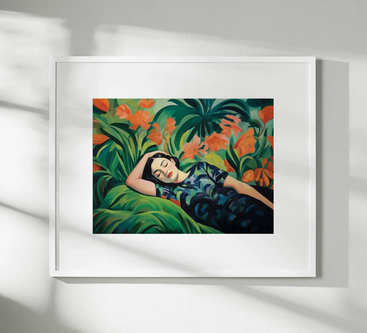 Sogno tropicale in una tranquillità paradisiaca | Pittura poster con telaio in plastica da Autofocus